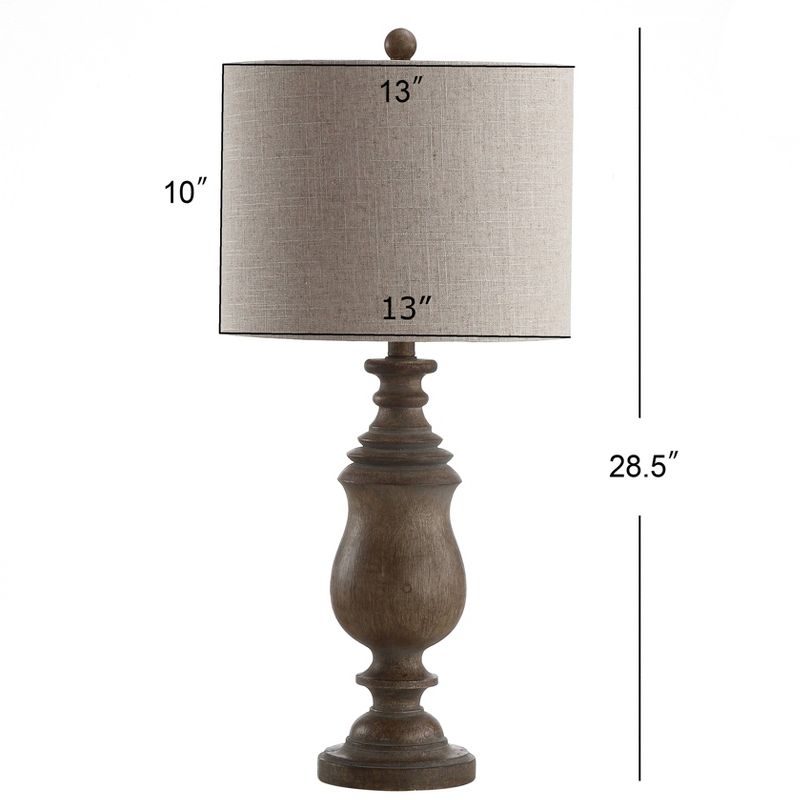28.5" Abeline Resin Table Lamp (Includes LED Light Bulb) Brown - JONATHAN Y