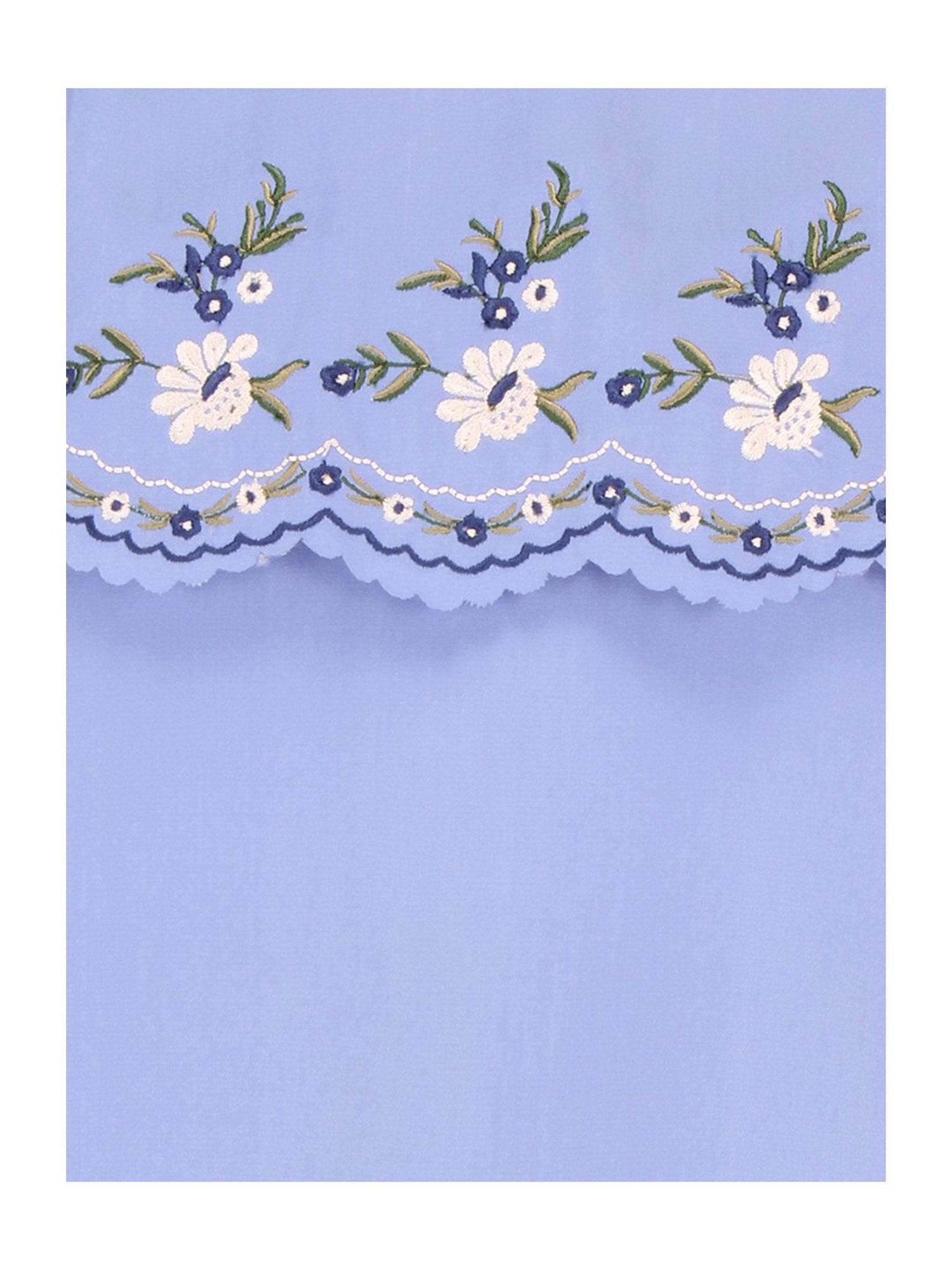 Cutecumber Kids Blue Embroidered Top