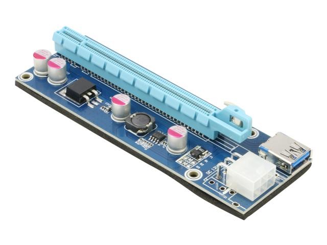 Corn Electronics Ver006C Mining Dedicated PCIe Riser Cable Card Riser Adapter Cryptocurrency PCI Express 1X to 16X Extender Mining Rig 60cm USB 3.0 6Pin Power