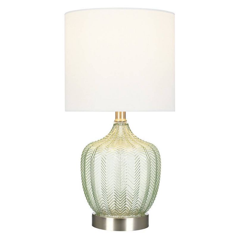 18" Glass Accent Lamp Green  - Cresswell Lighting