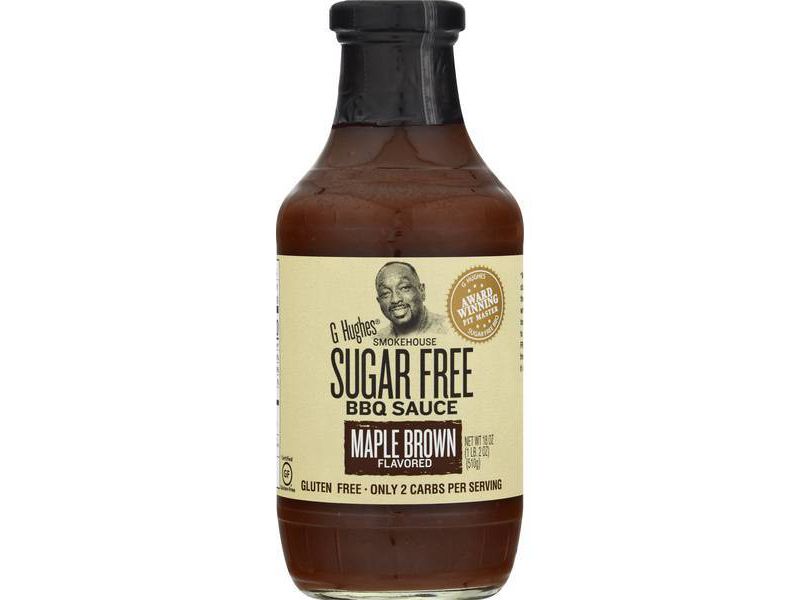G Hughes Smokehouse Sugar Free BBQ Sauce Maple Brown Flavored - 18oz
