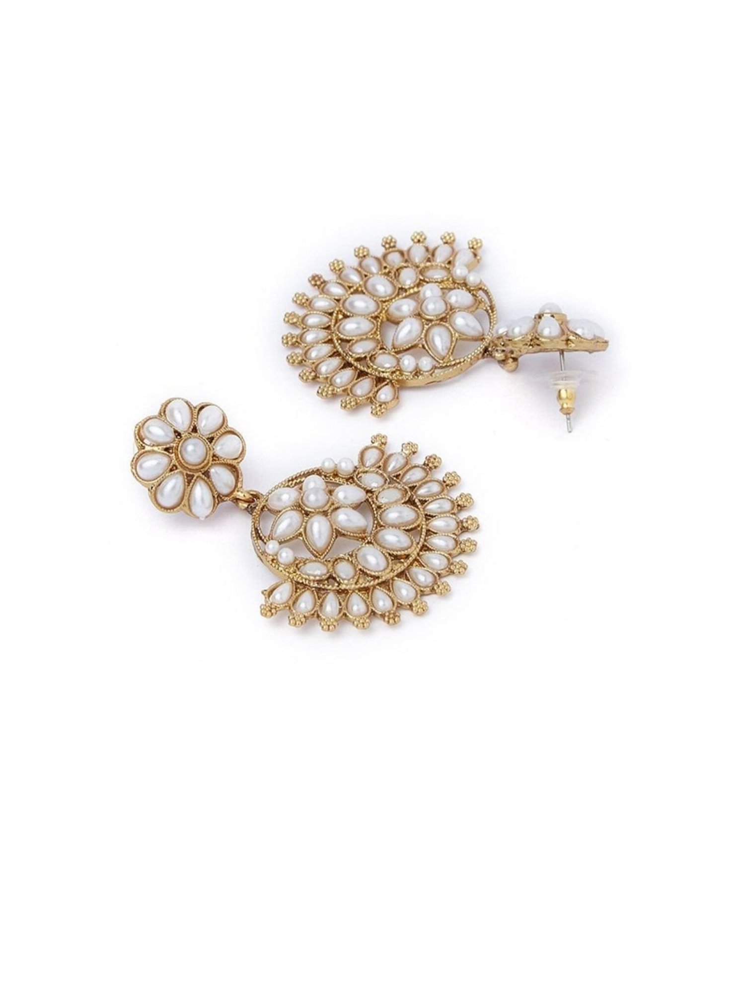 OOMPH Jewellery Yellow Enamel Floral Jhumki