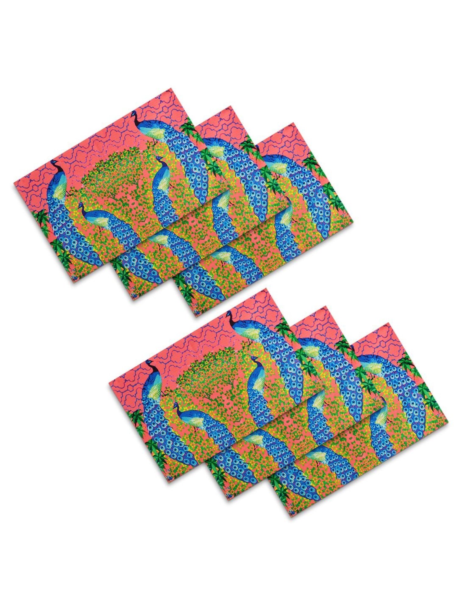 SEJ by Nisha Gupta Multicolor Placemats - Set of 6