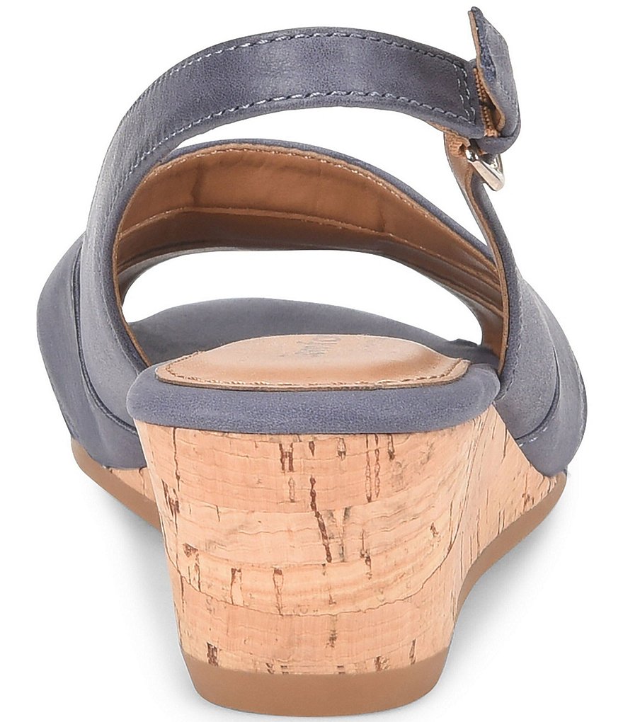 Comfortiva Randi Slingback Cork Wedge Sandals