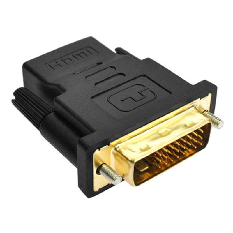 DVI 24+1 & 24+5 Male to HDMI Female Converter HDMI To DVI Adapter Support 1080P For HDTV Projector DVI-D Gold Plated Adapter