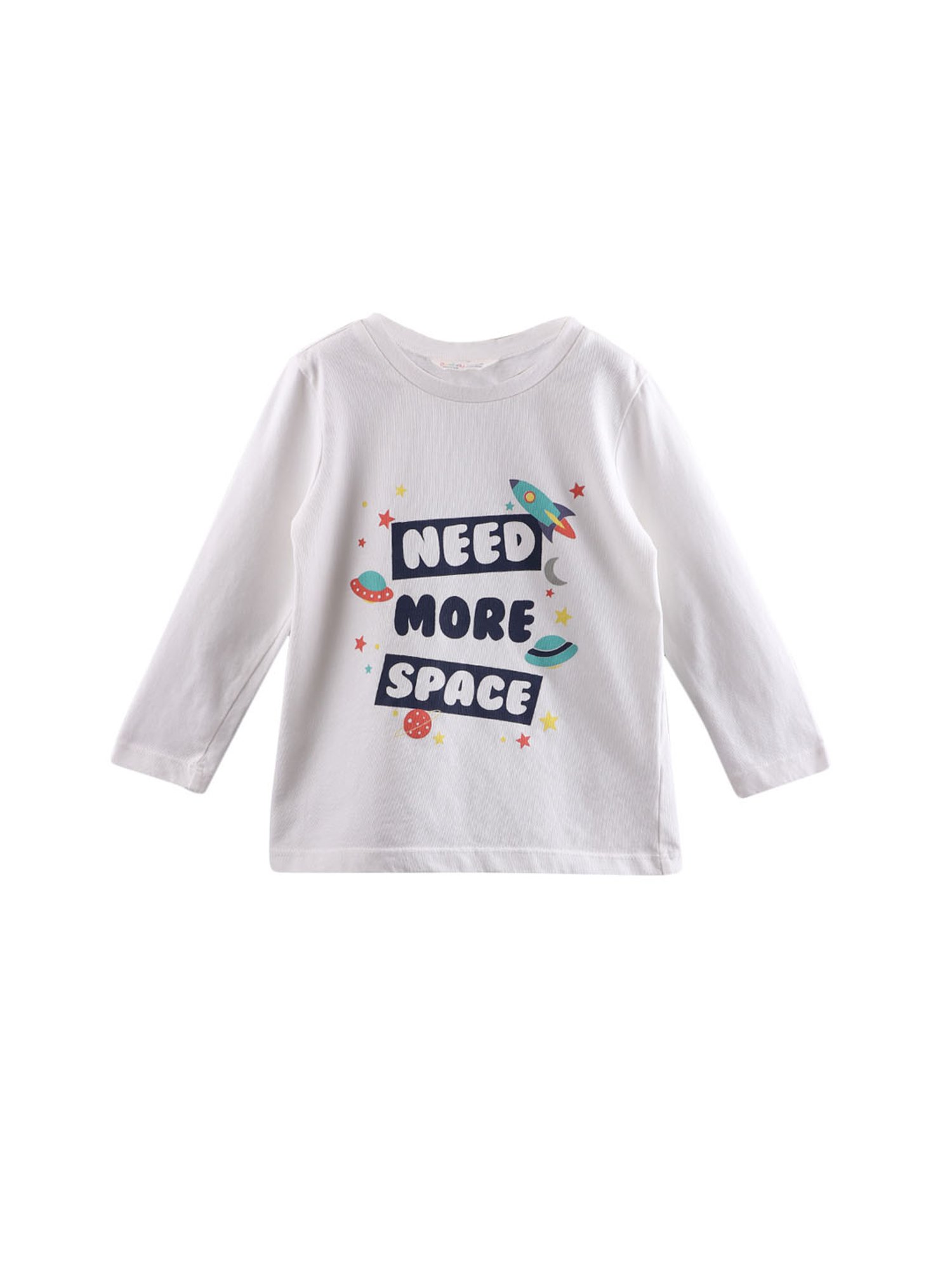 Beebay Kids White Graphic T-Shirt