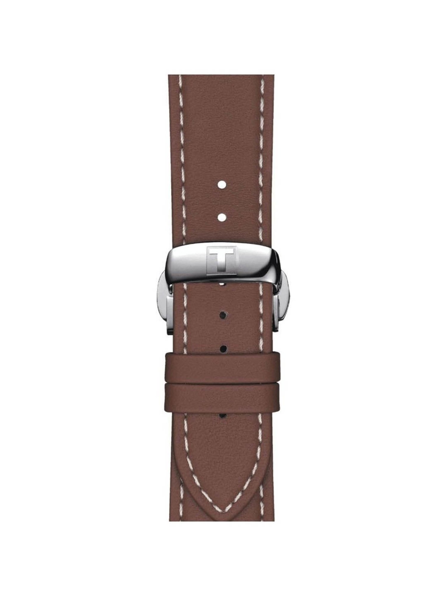 TISSOT Official T852044597 Brown Leather Watch Strap Lugs 21 mm