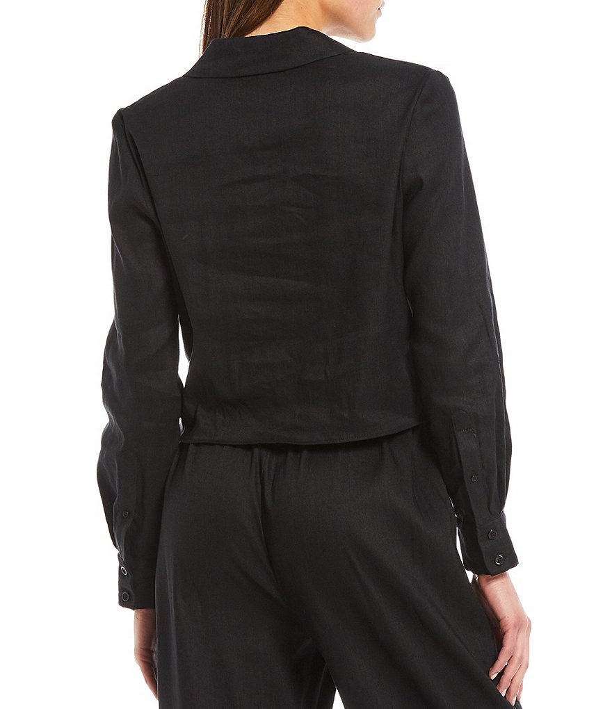 BB Dakota by Steve Madden Up to Here Puff Elbow Sleeve Mock Neck Smocked Top