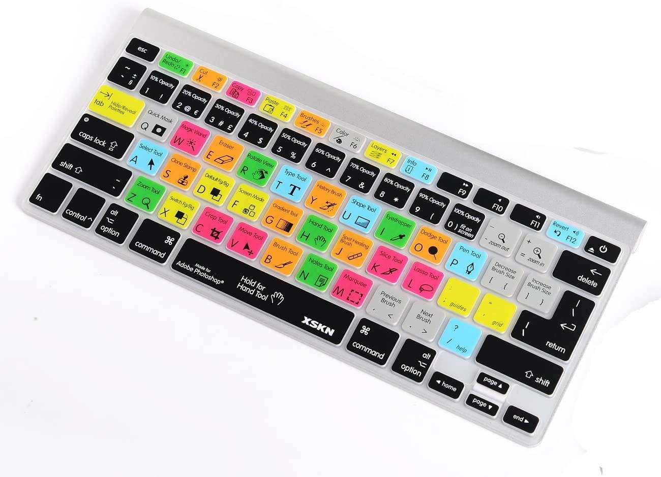 XSKN for Adobe InDesign Shortcut Keyboard Cover Functional Hotkey Design Hot Keys Silicone Rubber Skin for MacBook Pro 13" 15" 17" (with or w/Out Retina Display) iMac and MacBook Air 13", US EU Both