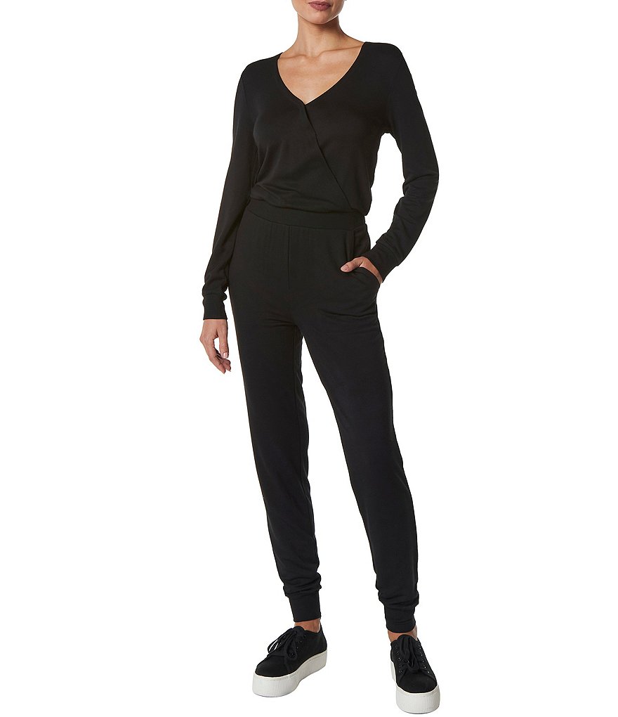 Tahari ASL Sequin Long Sleeve Crepe Jumpsuit