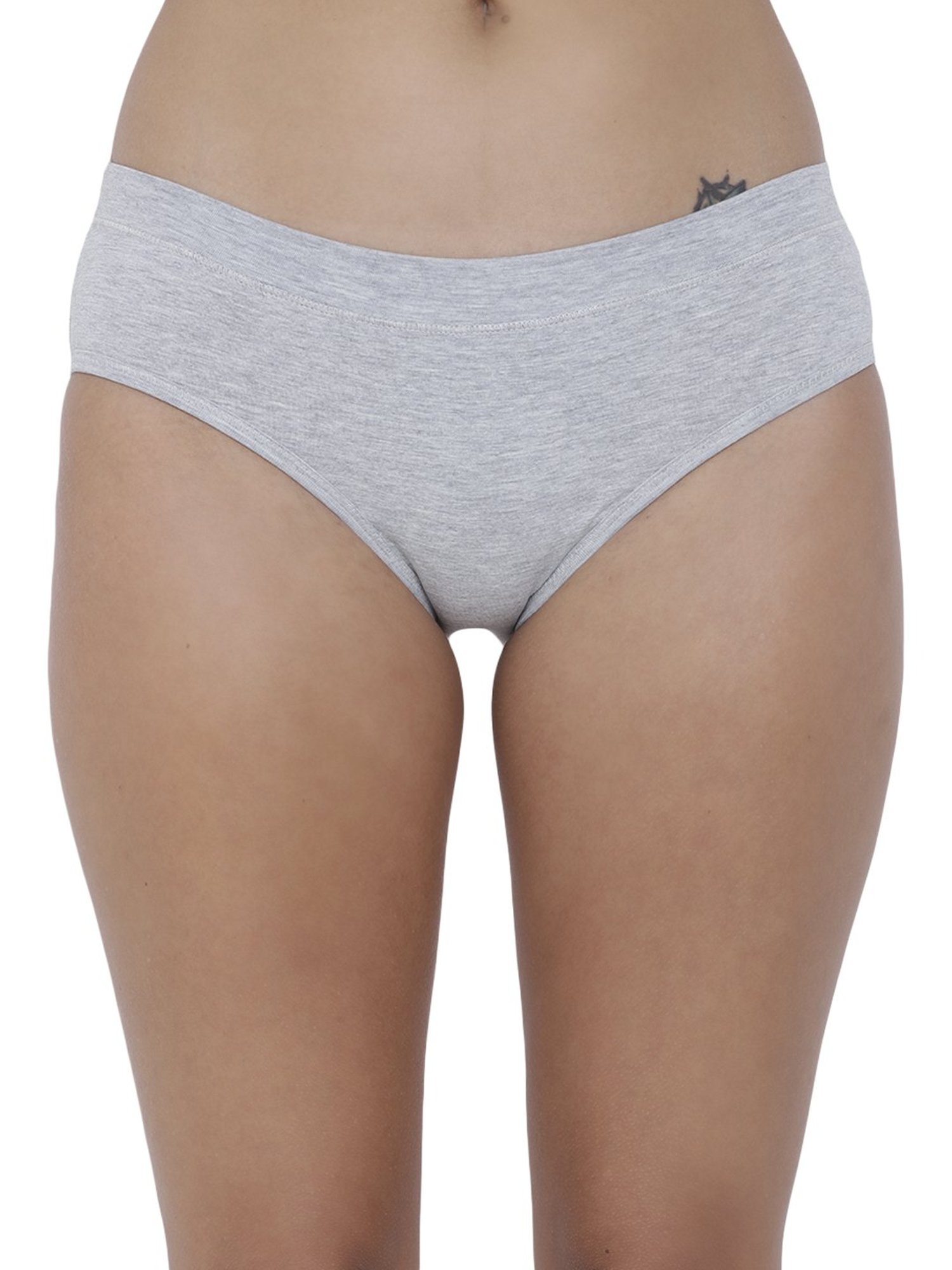 BASIICS by La Intimo Multicolor Cotton Hipster Panty ( Pack Of 2 )