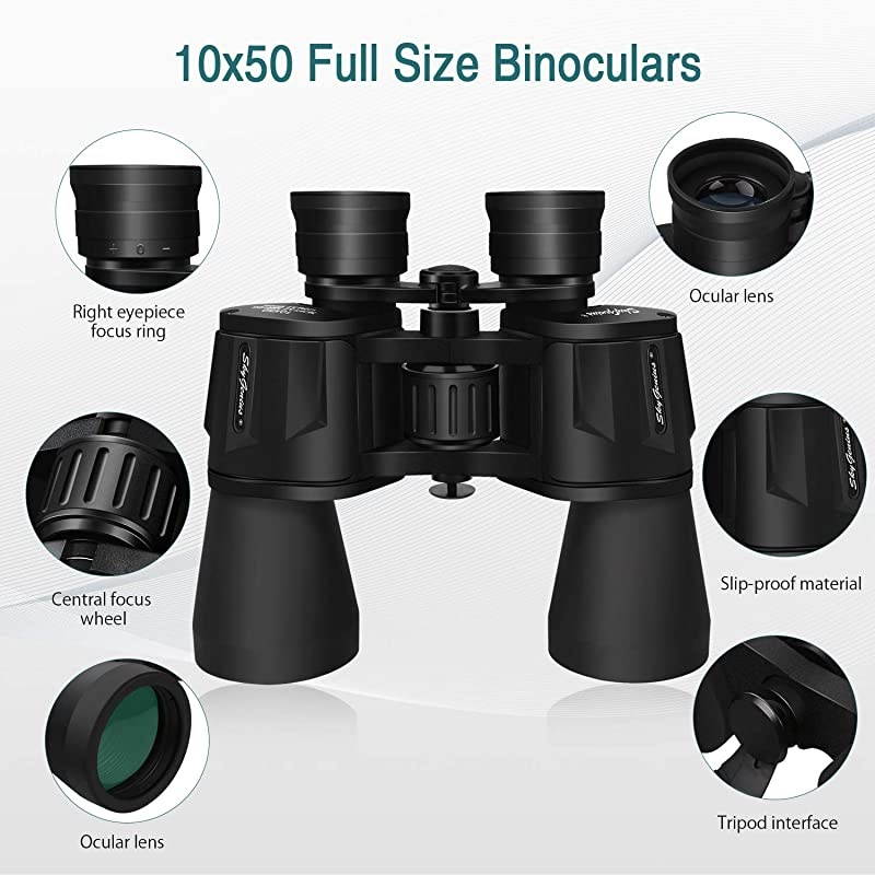 10 x 50 Powerful Binoculars for Adults Durable FullSize Clear Binoculars for Bird Watching Travel Sightseeing Hunting Wildlife Watching Outdoor Sports Games and Concerts
