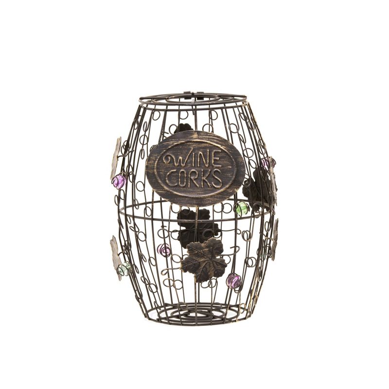 Mind Reader Wine Barrel Cork Holder, Bronze