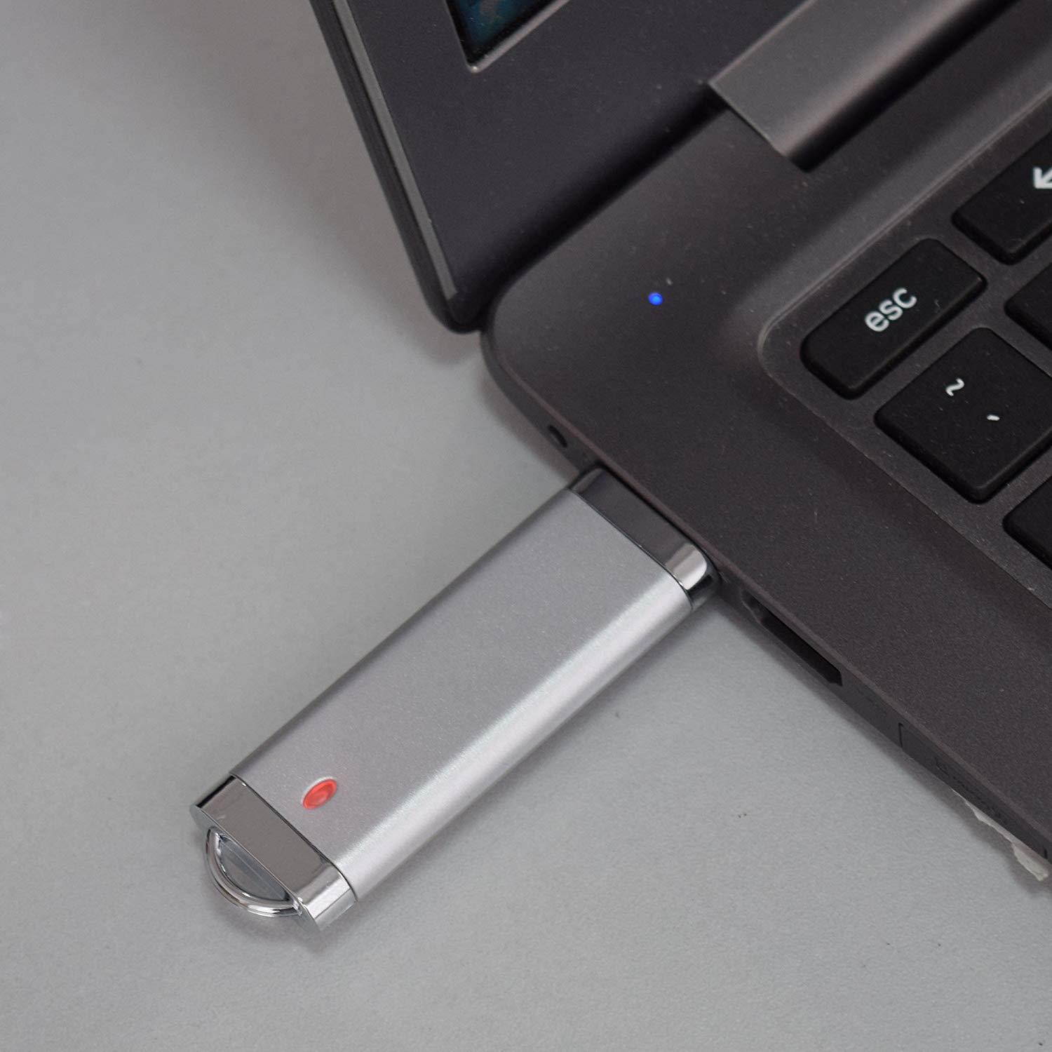 KEXIN 4GB USB 2.0 Flash Drive in Snapcap, Silver (20 Pieces)