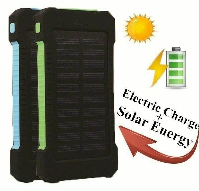 Portable Solar Power Bank 900000mAh Universal 2USB External Battery Charger USA