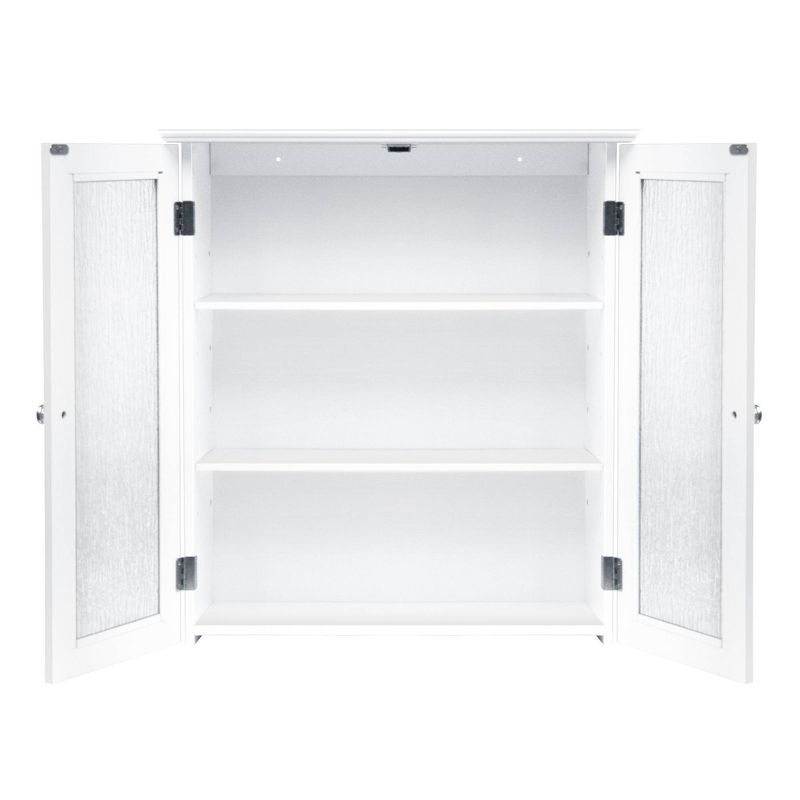 Connor 2 Door Wall Cabinet White - Elegant Home Fashions