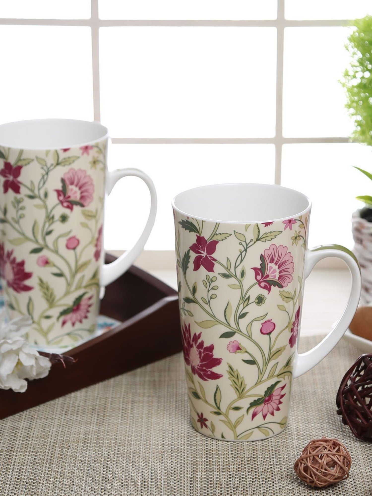 India Circus by Krsnaa Multicolor Ceramic 530 ML Mugs - Set of 2