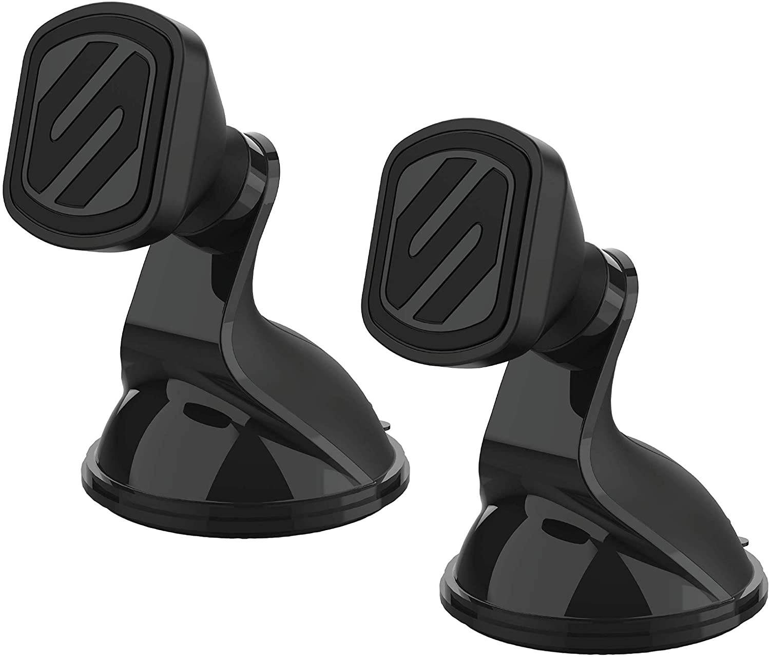 SCOSCHE MMWSM-2PKXCES0 MagicMount Select Magnetic Suction Cup Mount Holder for Mobile Devices, Black (Pack of 2)