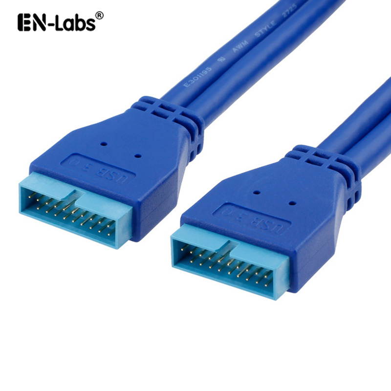 USB 3.0 Motherboard 20 Pin Header Extension Adapter Cable, USB 20-pin Connector Female to Female USB3 Extender Cable-1.64FT