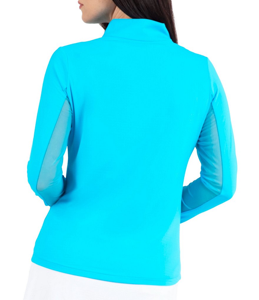 IBKUL Solid Long Sleeve Mock Neck Top