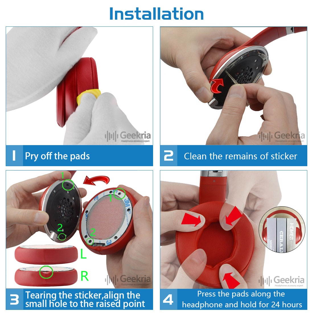 Beats by Dr. Dre Solo2, Solo 2.0 On-Ear Headphone Replacement Ear Pad / Ear Cushion / Ear Cups / Ear Cover / Earpads Repair Parts (Gray)