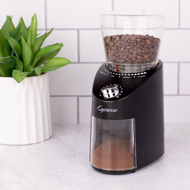Capresso Conical Burr Coffee Grinder Infinity Plus – Black 570.01
