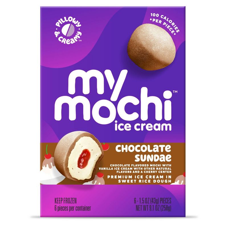 My/Mochi Third Layer Chocolate Sundae Ice Cream - 6pk