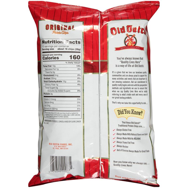 Old Dutch Original Potato Chips Family Pack - 10oz