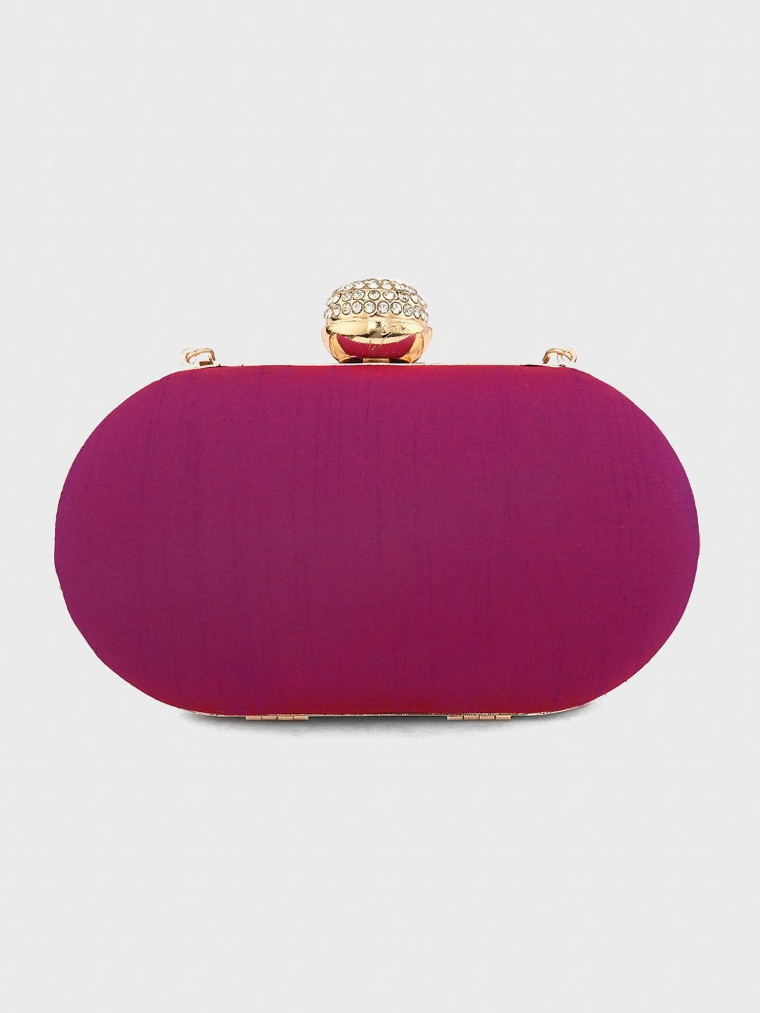 Gaurapakhi Purple Embroidered Clutch