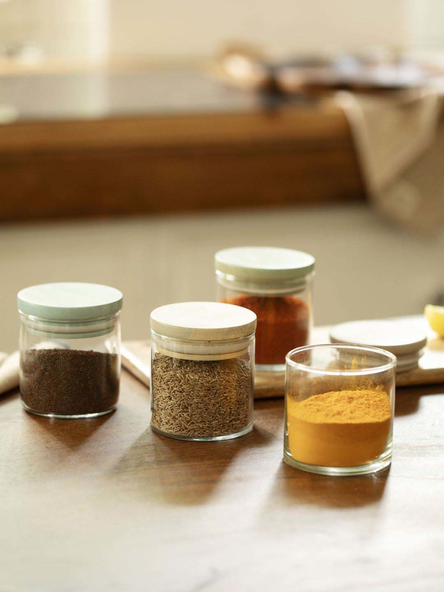 Aristo Silver Stainless Steel Storage Containers with Base Stand - Set of 7