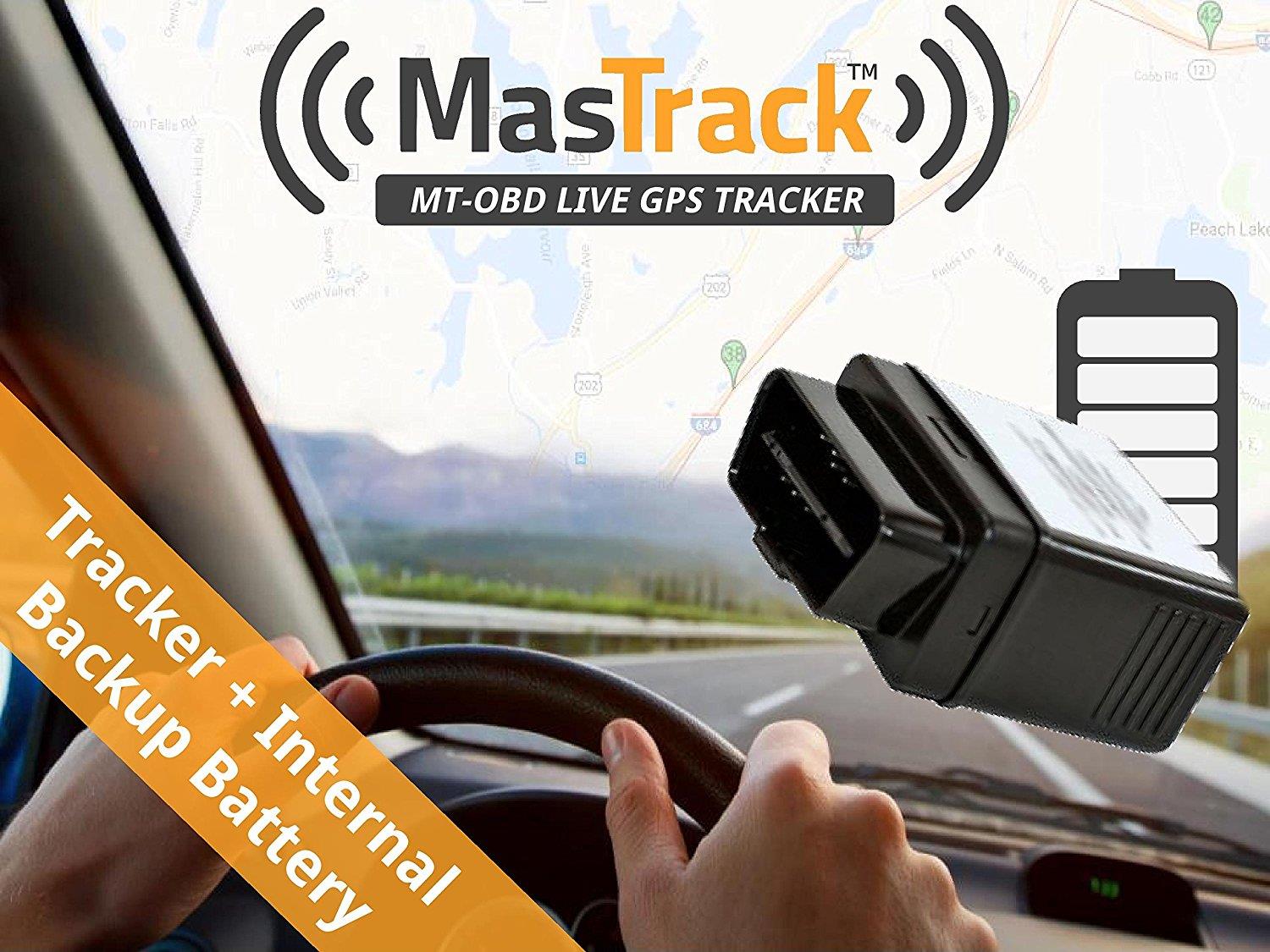 MasTrack MT-OBD Real Time GPS Vehicle Tracker with Backup Battery