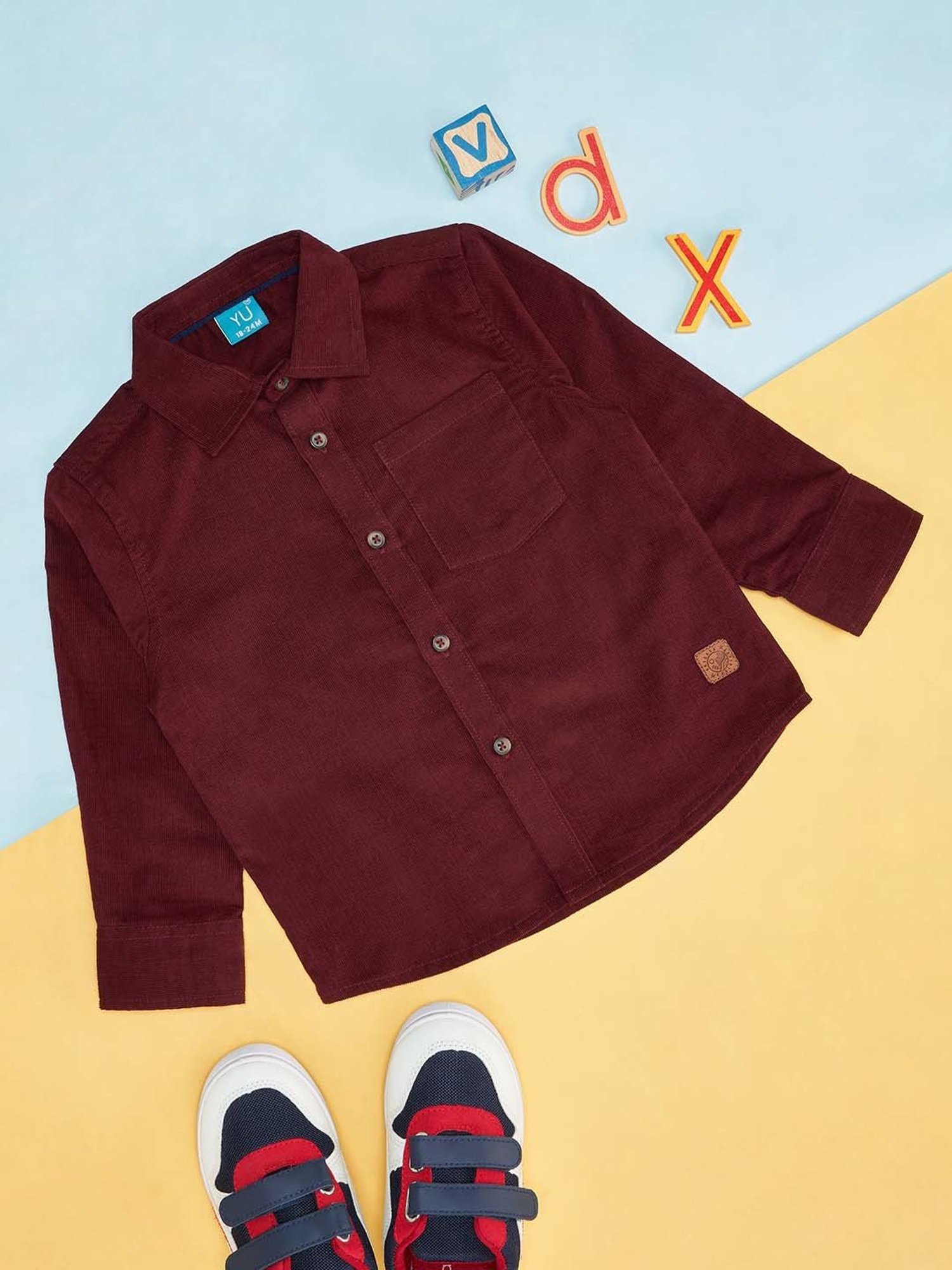 Pantaloons Baby White Cotton Printed Shirt