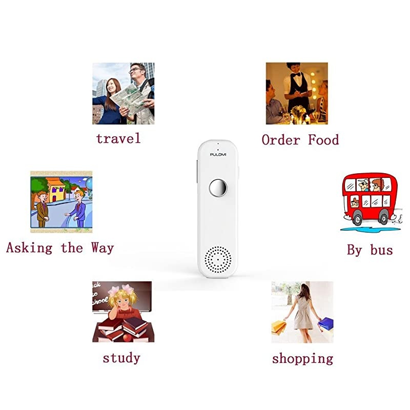 Easy Trans Smart Language Translator Device Electronic Pocket Voice Bluetooth 52 Languages for Learning Travel Shopping Business Fit for Apple iPhone Android White Black Red (WIFI/3G/4G/5G)