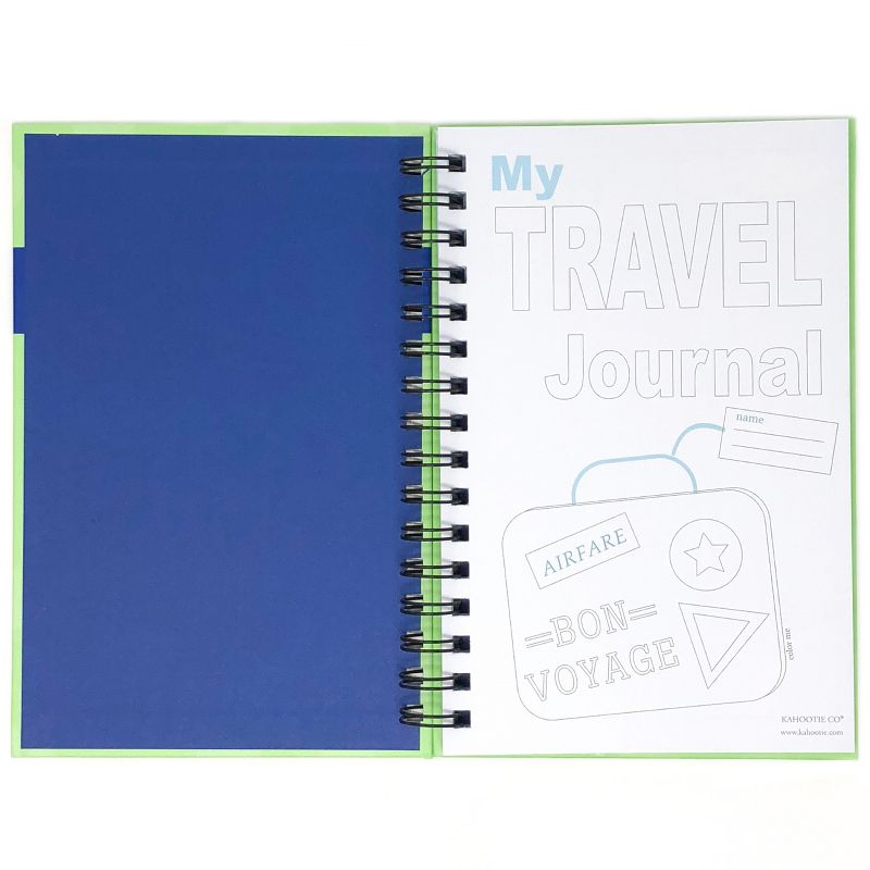 Travel Journal for Kids 8.5"x5.5" Green- Kahootie Co