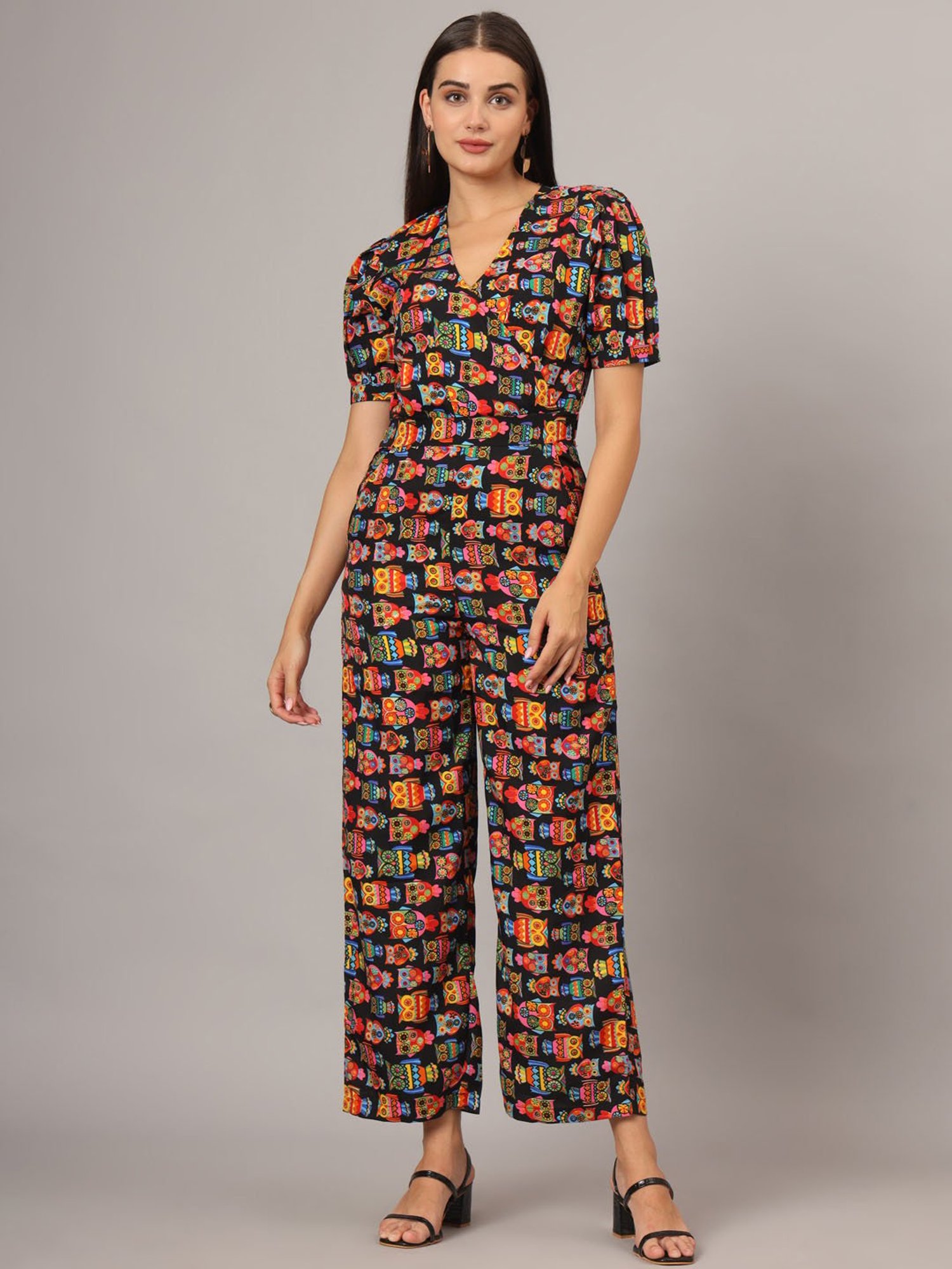 BRINNS Jet Black Printed Jumpsuit
