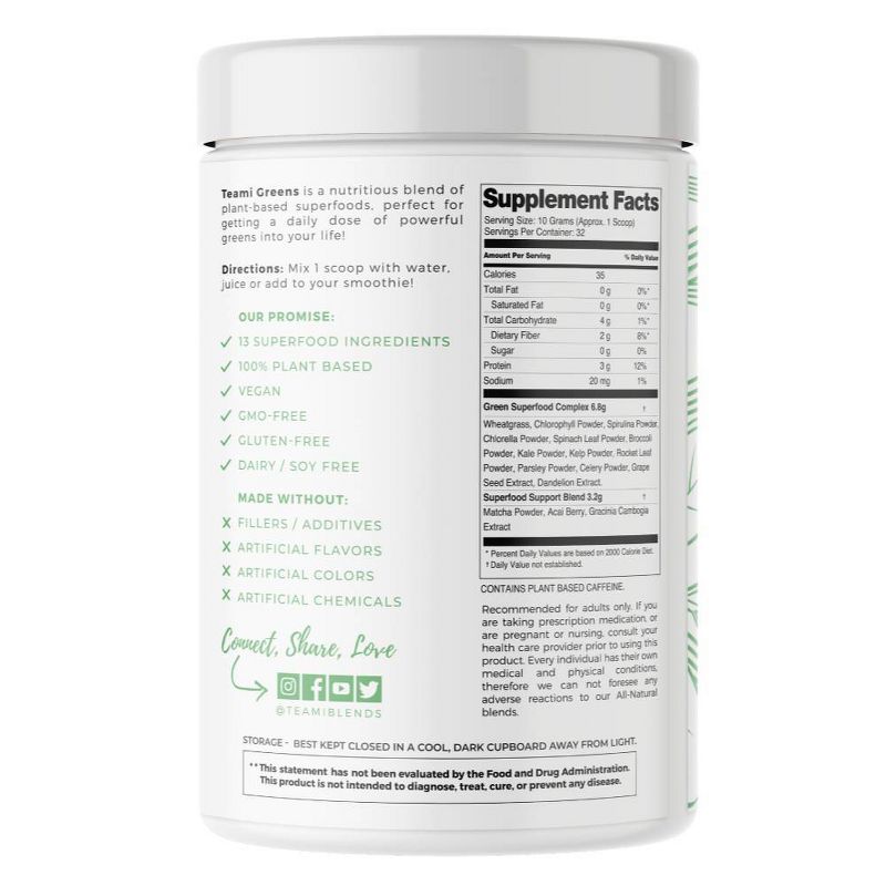 Teami Greens Superfood Powder - 11.28oz