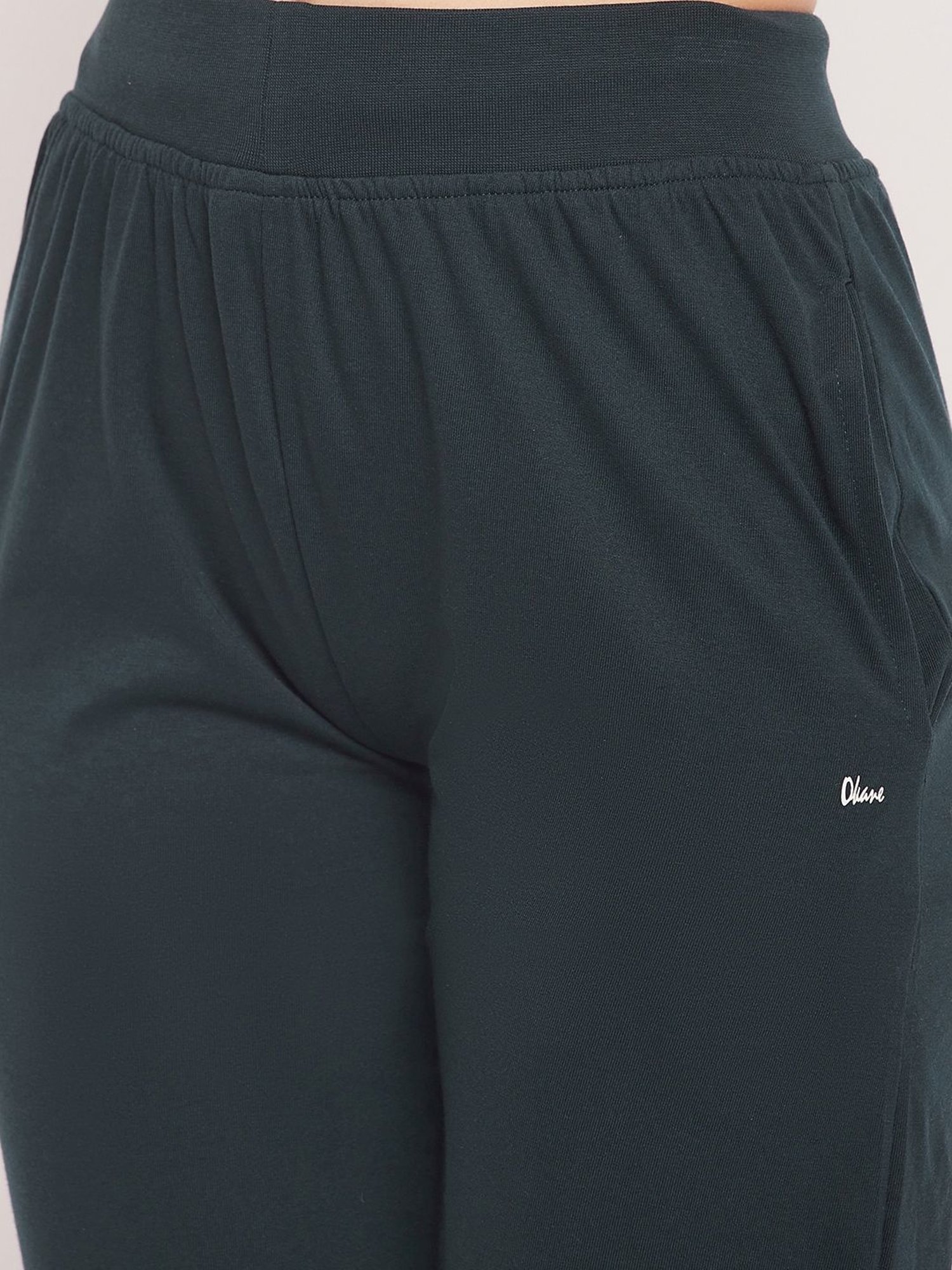 Okane Bottle Green Mid Rise Lounge Pants