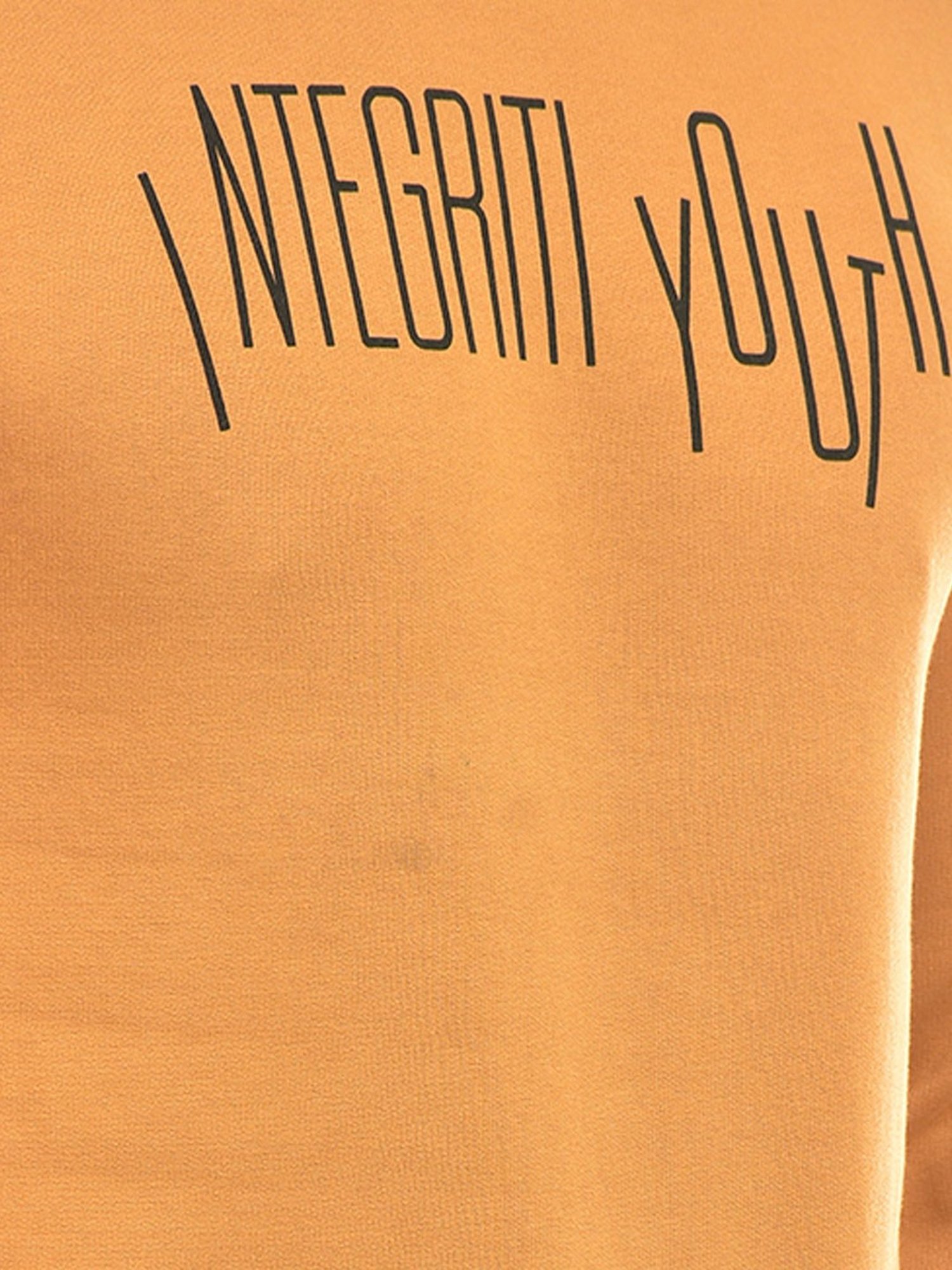 Integriti Mustard Regular Fit Printed Sweatshirt