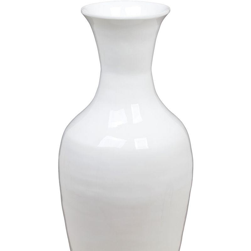 Uniquewise 37 Inch White Modern Bamboo Tall Floor Vase