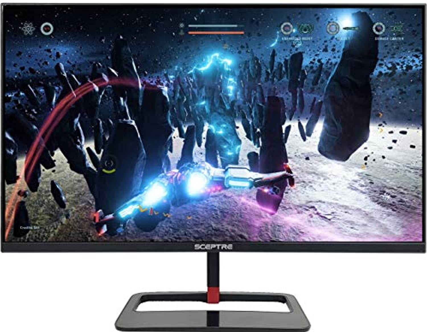 Sceptre 27 inch QHD IPS LED Monitor 2560x1440 HDR400 HDMI DisplayPort up to 144Hz 1ms Height Adjustable, Build-in Speakers, Gunmetal Black 2021 (E275B-QPN168) (E275B-QPN168)