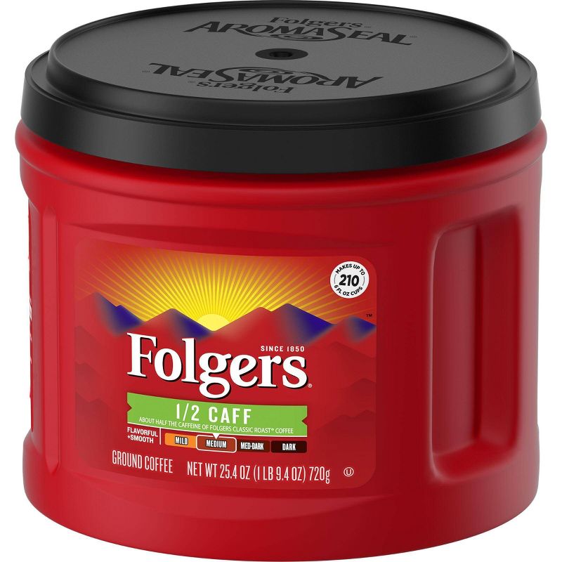 Folgers Classic 1/2 Caff Medium Roast Ground Coffee - 25.4oz