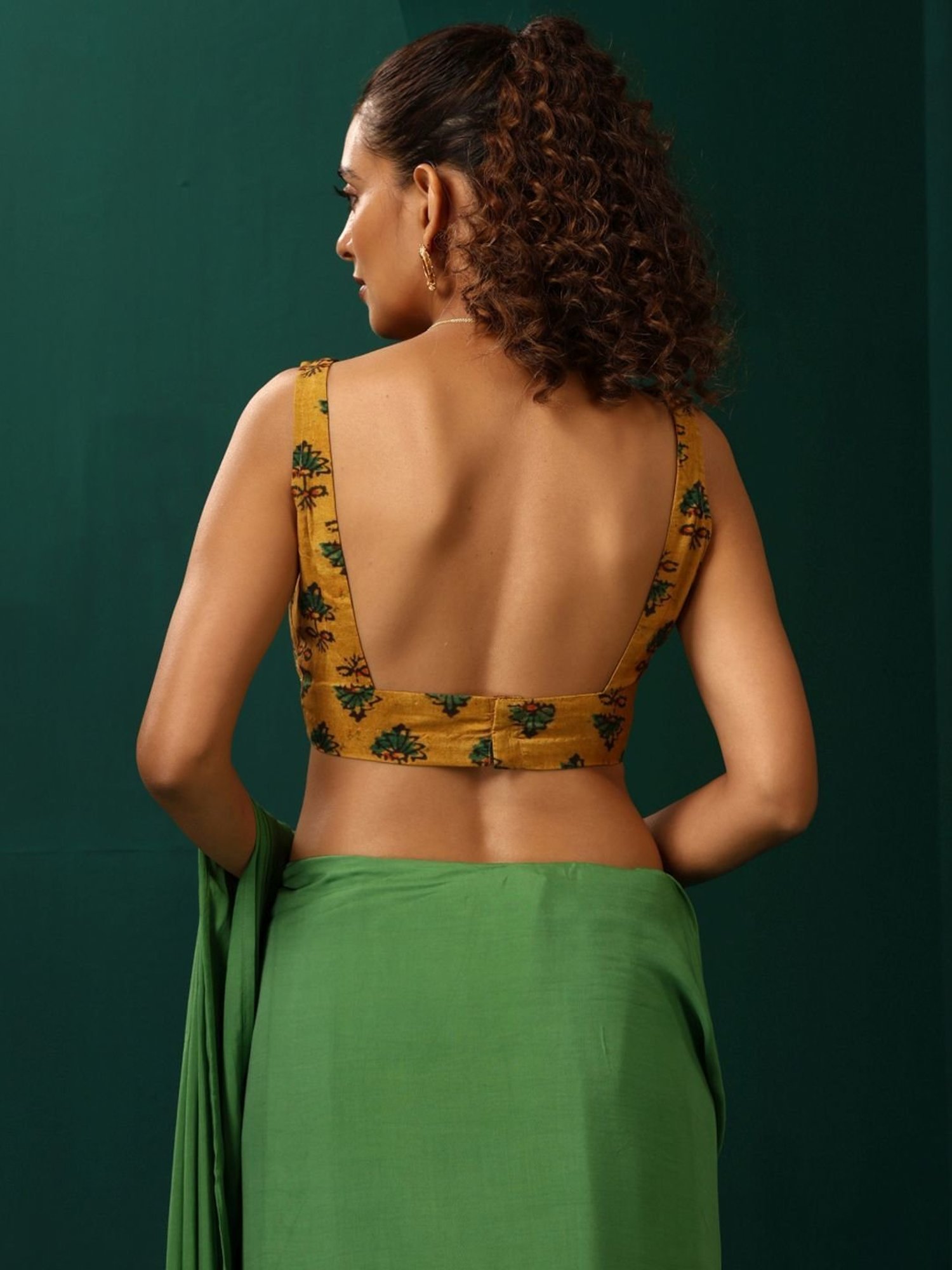 true Browns Yellow Printed Blouse