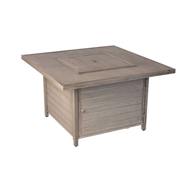 Langhorne Square Aluminum LPG Fire Pit - Light Brown - Fire Sense