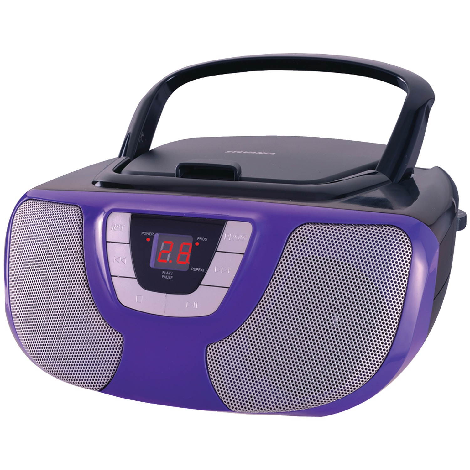 Sylvania SRCD1025-PURPLE Portable CD Radio Boom Box (Purple)