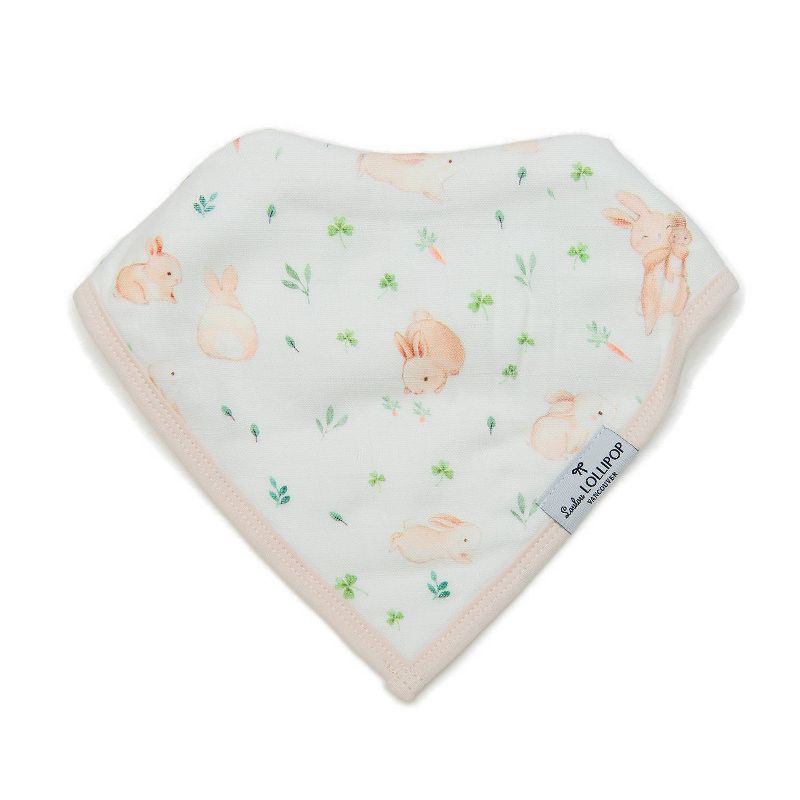 Loulou Lollipop Muslin Bandana Bib Set - Bunny Meadow