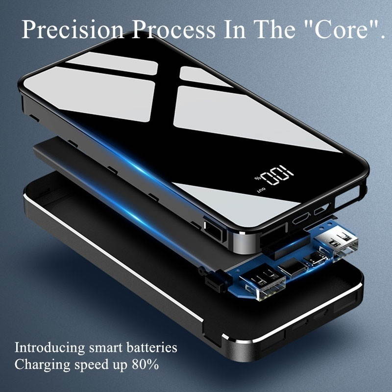 2021 New 900000mAh Popular Portable Charger External Battery Poverbank Power Bank Ultra Large Capacity 2 USB PowerBank