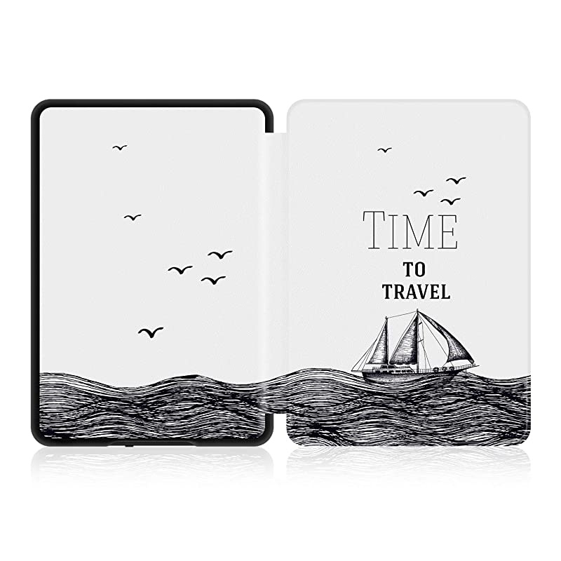 WaterSafe Case for Kindle Paperwhite 2018 PU Leather Smart Cover with Auto WakeSleep Fits  The Latest Kindle Paperwhite Leather Cover 10th Generation2018K10 The Time to Travel
