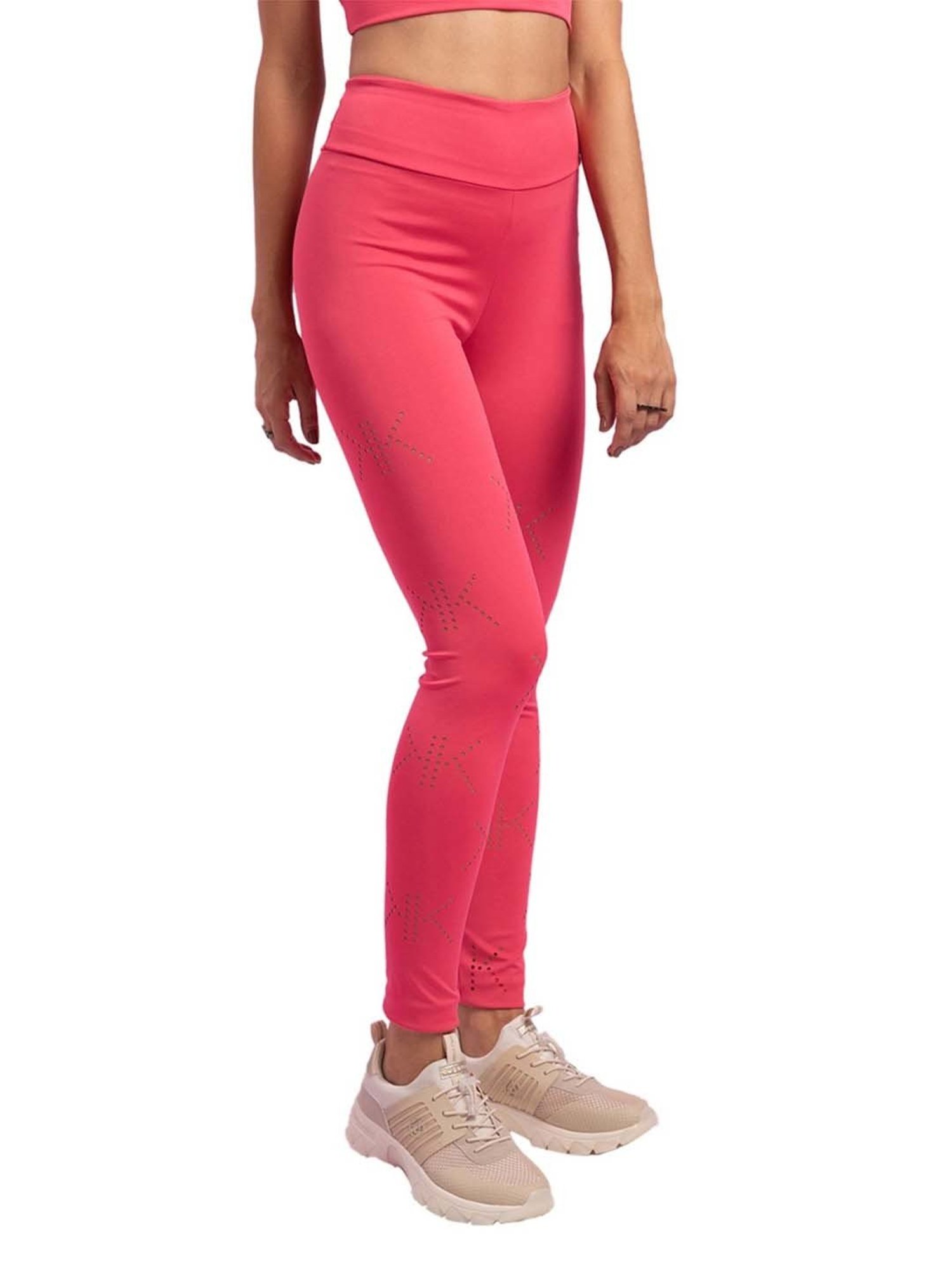 KENDALL + KYLIE Pink Printed Sports Tights