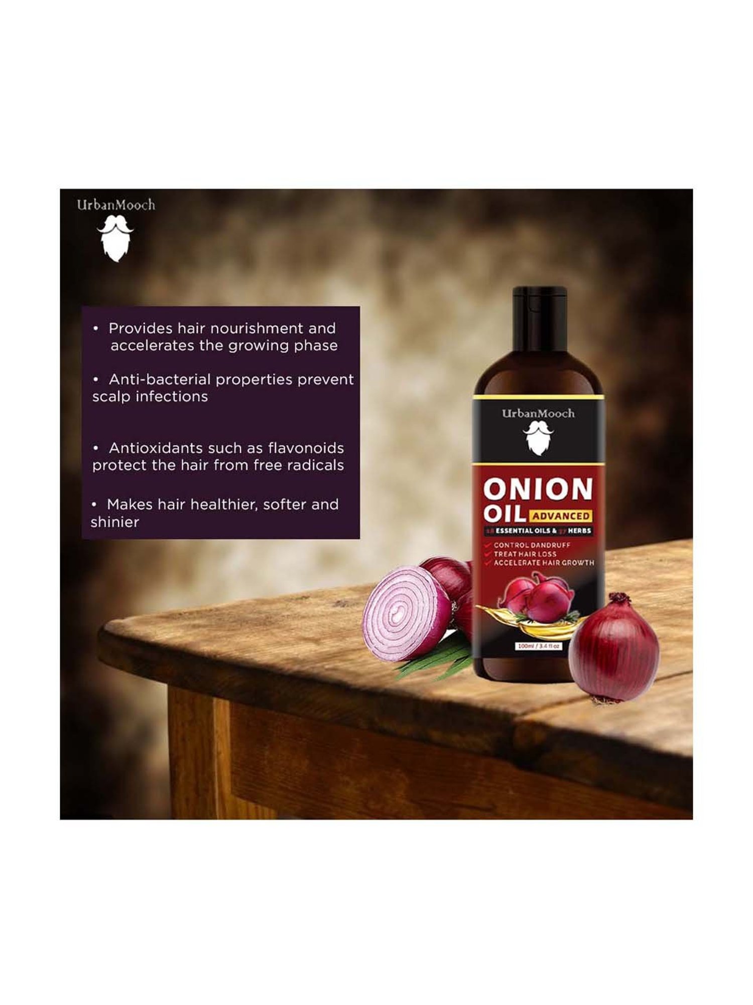 UrbanMooch Advanced Red Onion Hair Oil - 100 ml