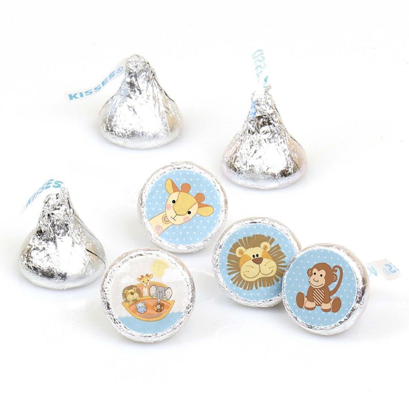 Big Dot of Happiness Noah's Ark - Baby Shower Round Candy Sticker Favors - Labels Fit Hershey's Kisses (1 sheet of 108)